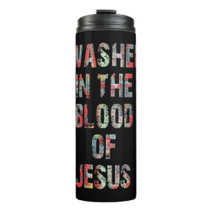 Garrafa Térmica LAVADO NO SANGUE DE CRISTO JESUS T-ShirtLAVADO
