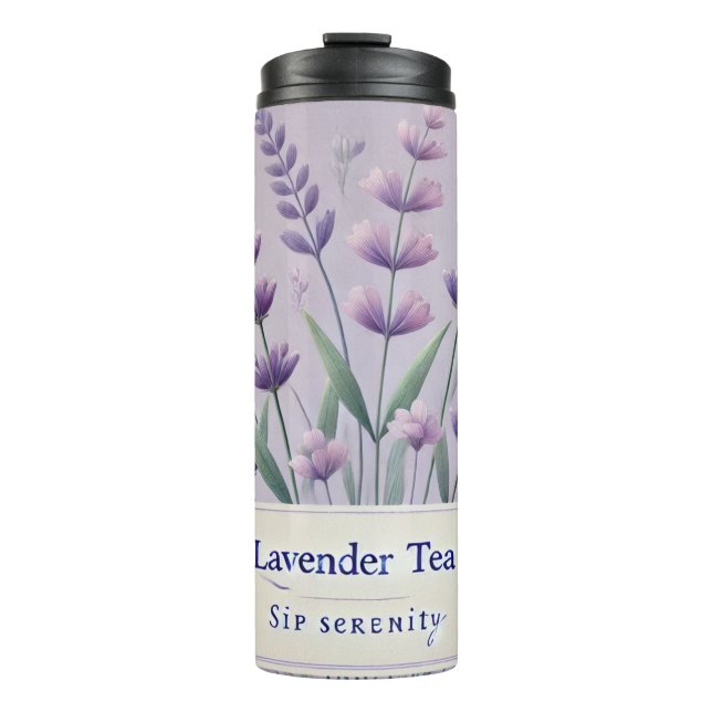 Garrafa Térmica Lavanda Tea Design AI (Frente)