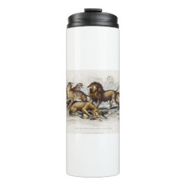 Garrafa Térmica Leão Asiático, Lionesa, Tigre Bengala, Leopardo