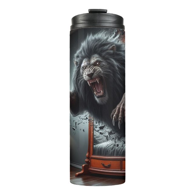 Garrafa Térmica Leão Assustador (Frente)