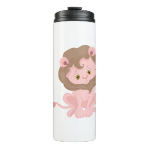 Garrafa Térmica Leão Bebê Rosa