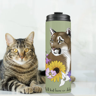 Garrafa Térmica Leão-da-montanha Puma Flores