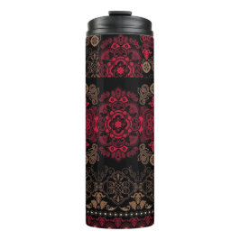 Garrafa Térmica leggings de beleza vermelha e preta