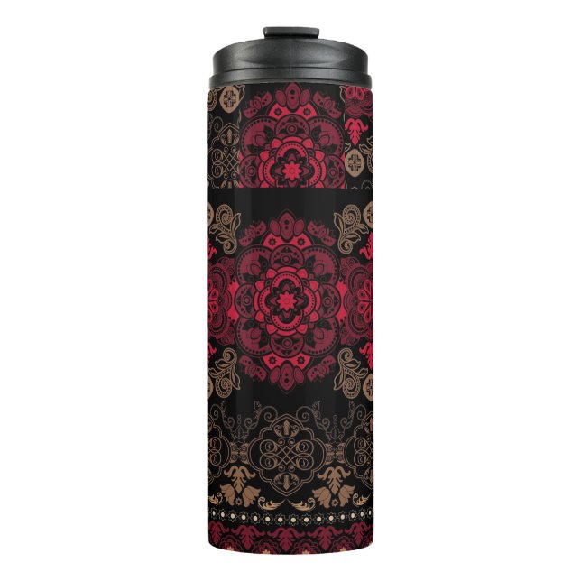 Garrafa Térmica leggings de beleza vermelha e preta (Frente)