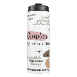 Garrafa Térmica Lei de Atração do Nome Personalizado de Manifestaç