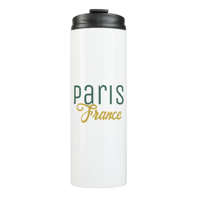 Garrafa Térmica Lembrança de Paris, França (Frente)