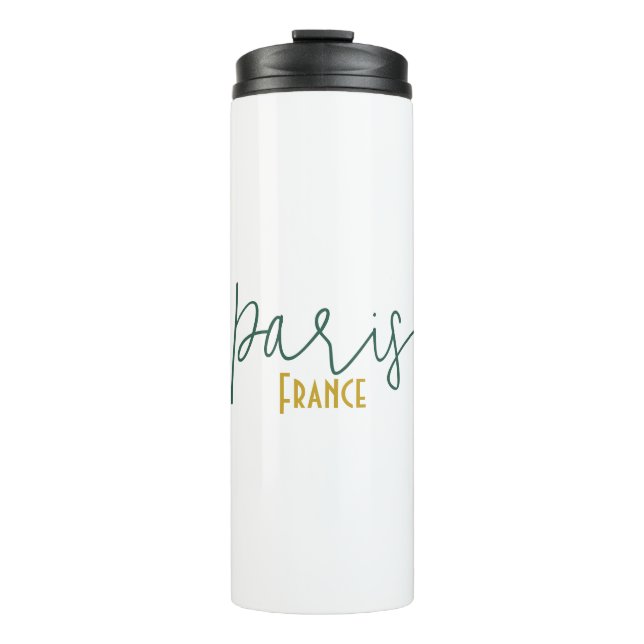 Garrafa Térmica Lembrança de Paris, França (Frente)