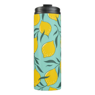 Garrafa Térmica Lemon Art Fashion Abstrato Seamless