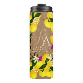 Garrafa Térmica Lemon Monograma Brown