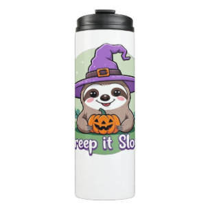 Garrafa Térmica Lenta, Lenta, Camisa Lenta De Halloween Com Pu