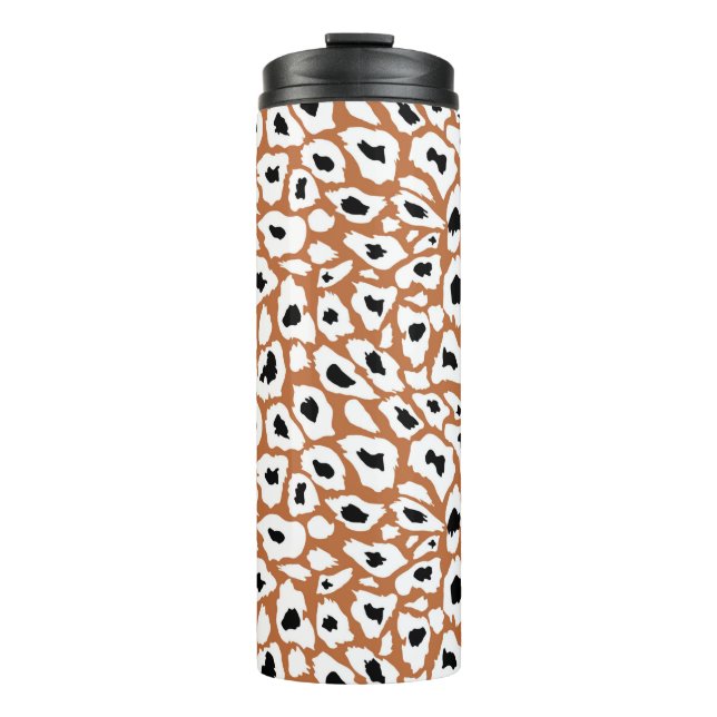 Garrafa Térmica Leopard pattern, african animal print design (Frente)