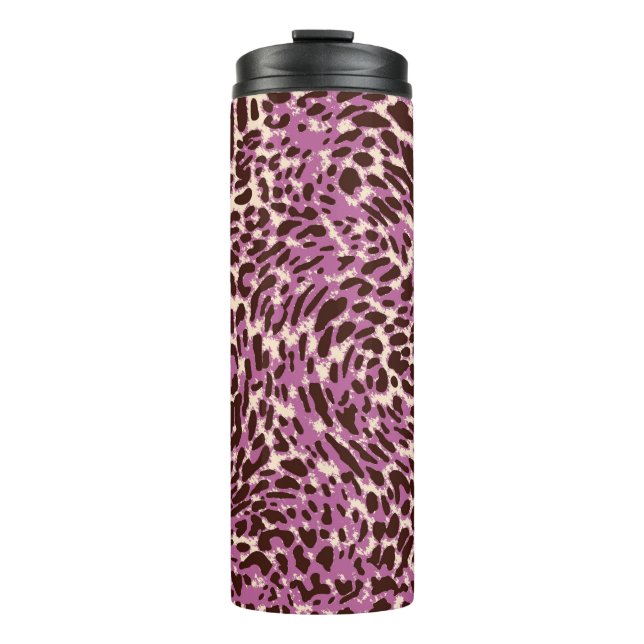 Garrafa Térmica Leopard Pattern, Leopard Print, Animal print,  (Frente)