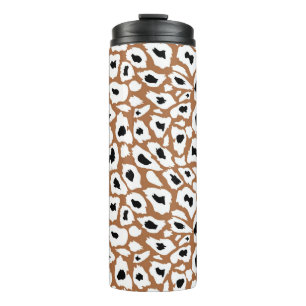 Garrafa Térmica Leopard Print: Design de animais africanos.
