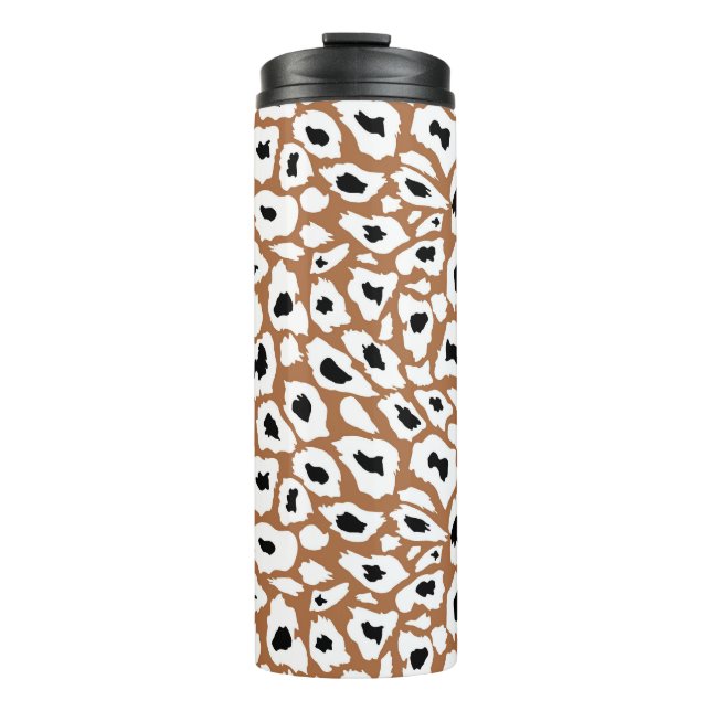 Garrafa Térmica Leopard Print: Design de animais africanos. (Frente)