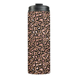Garrafa Térmica Leopardo Castanho Rosa