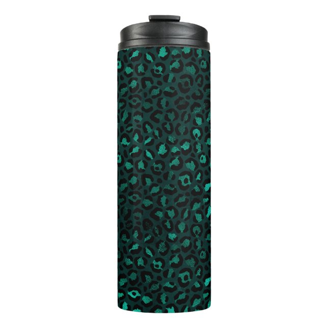 Garrafa Térmica Leopardo Dourado e Teto Série Design 4 (Frente)