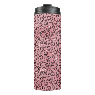 Garrafa Térmica Leopardo rosa - Imprimir brilho