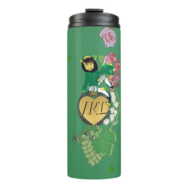 Garrafa Térmica Leprechaun Floral Thermal Tumbler (Frente)