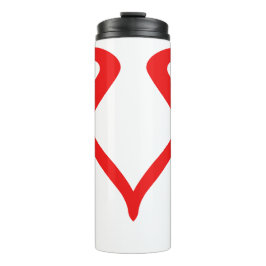 Garrafa Térmica Letra M de Coração Vermelho Representando Amor