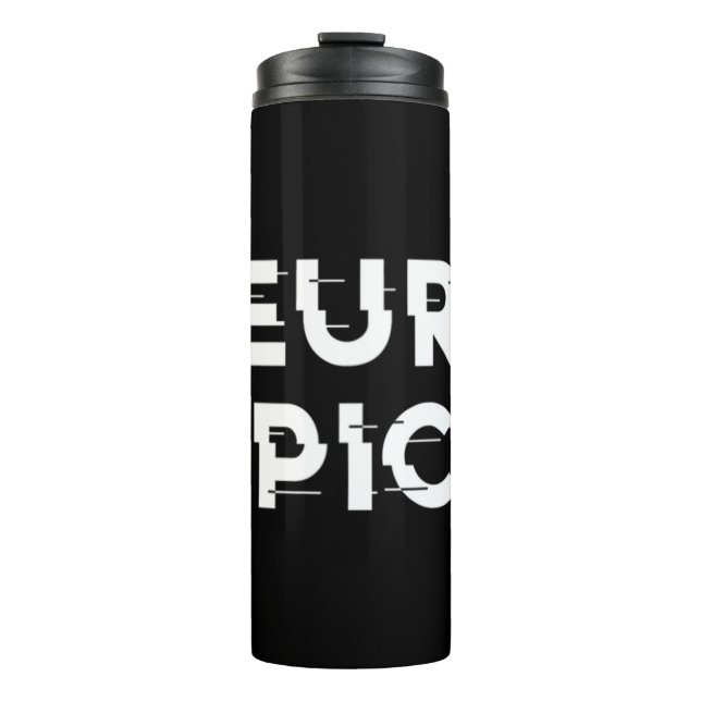 Garrafa Térmica Leve, ajustado clássico, capa de agulha dupla e (Frente)