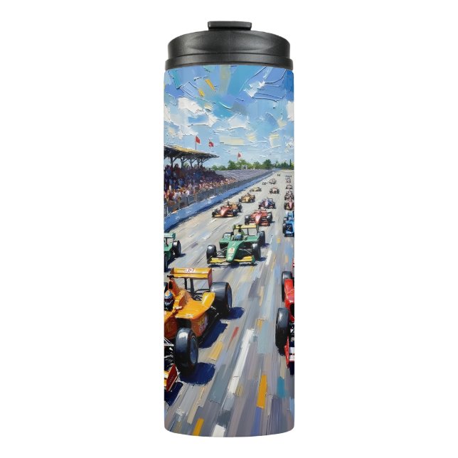 Garrafa Térmica Life in Motion – Indy Car Racing Oil Painting (Frente)