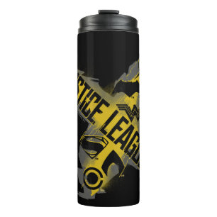 Garrafa Térmica Liga da Justiça  Símbolos da Liga da Justiça e 