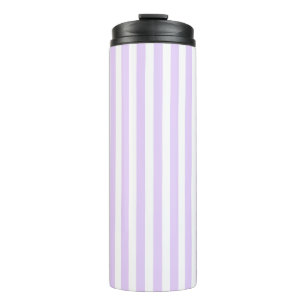Garrafa Térmica Lilac, púrpura e tiras doces brancas