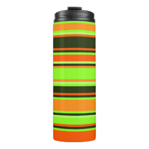 Garrafa Térmica Limão a negrito, laranja e Tangerine Striped Tumbl