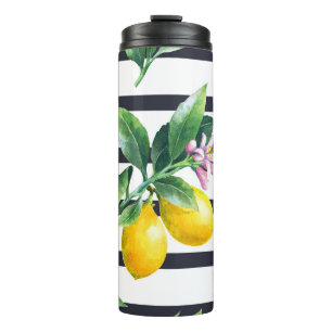 Garrafa Térmica Limão Branch: Citrus Watercolor Bliss