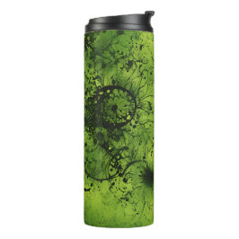 Garrafa Térmica Lime Green Grunge com Acentos Pretos