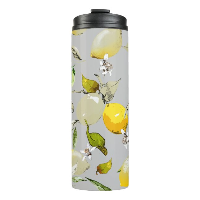 Garrafa Térmica Limões de aquarela 18 (Frente)