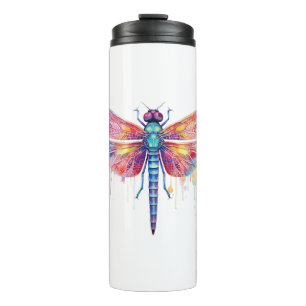 Garrafa Térmica Linda Dragonfly Beija Inseto Celestial Lover