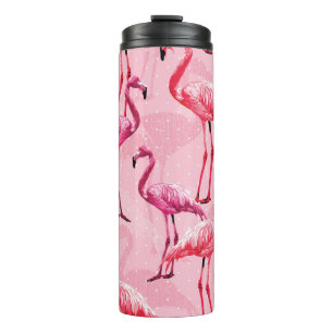 Garrafa Térmica Linda Flamingo Bird Pink Sem Olho Illiu