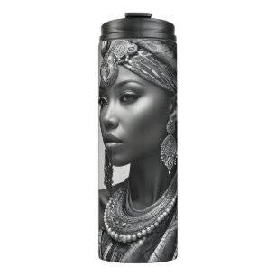 Garrafa Térmica Linda mulher africana