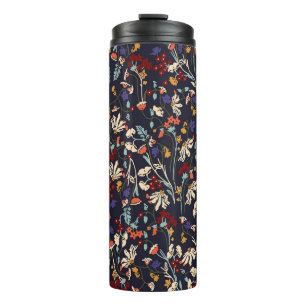 Garrafa Térmica Linda vintagem Padrão floral em muitos tipos