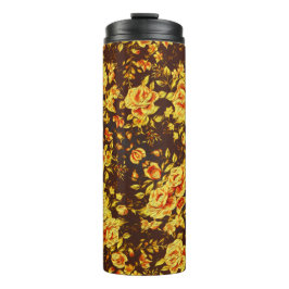 Garrafa Térmica Lindas flores amarelas vintonizadas