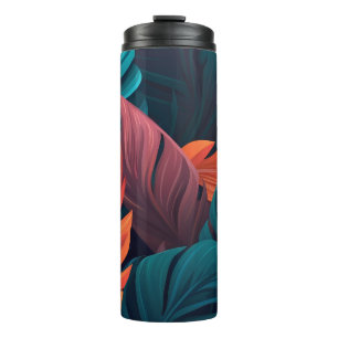 Garrafa Térmica Lindas Folhas Tropicais