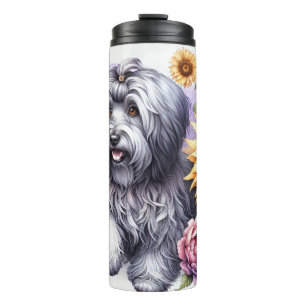 Garrafa Térmica Lindas Rações de Cachorro/ Cachorro Havanês