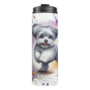 Garrafa Térmica Lindas Rações de Cachorro/ Cachorro Maltês