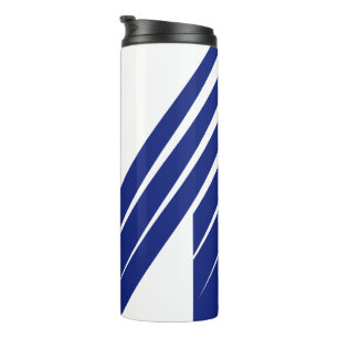 Garrafa Térmica Linha Azul Elegante Letra M