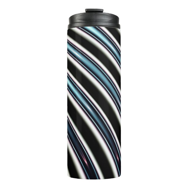 Garrafa Térmica Linhas curvadas perto acima de um Fractal (Frente)