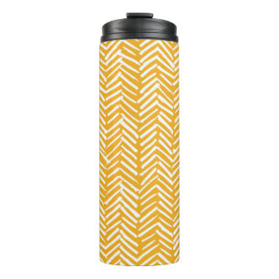 Garrafa Térmica Linhas desenhadas à mão, textura do hipster.