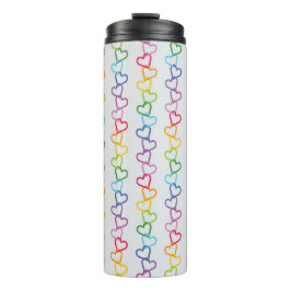 Garrafa Térmica Linked Love Rainbow White