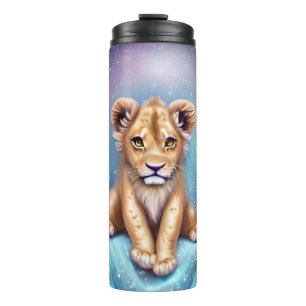 Garrafa Térmica Lion Cubo Cubo Bonito Fundo de Neve