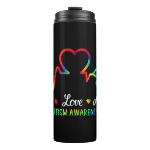 Garrafa Térmica Live Love Accept Autism Awareness Month Shirt, Hea
