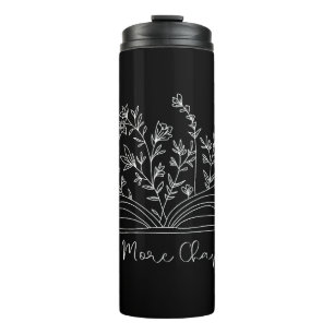 Garrafa Térmica Livro com flores e mais um capítulo