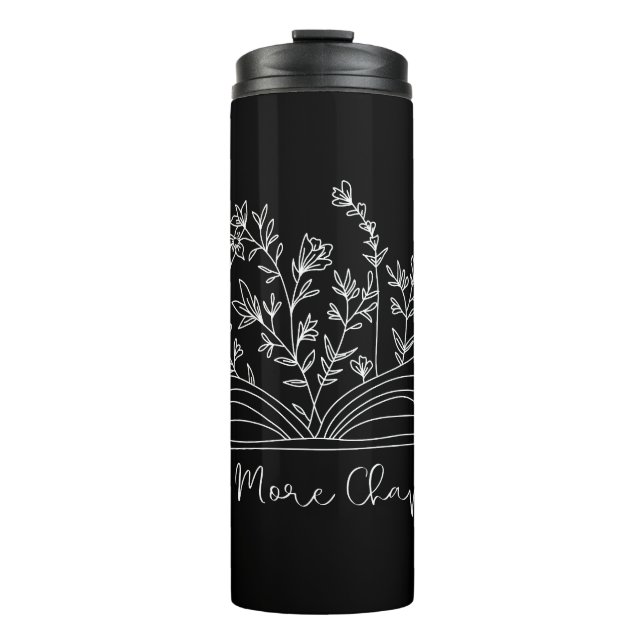 Garrafa Térmica Livro com flores e mais um capítulo (Frente)