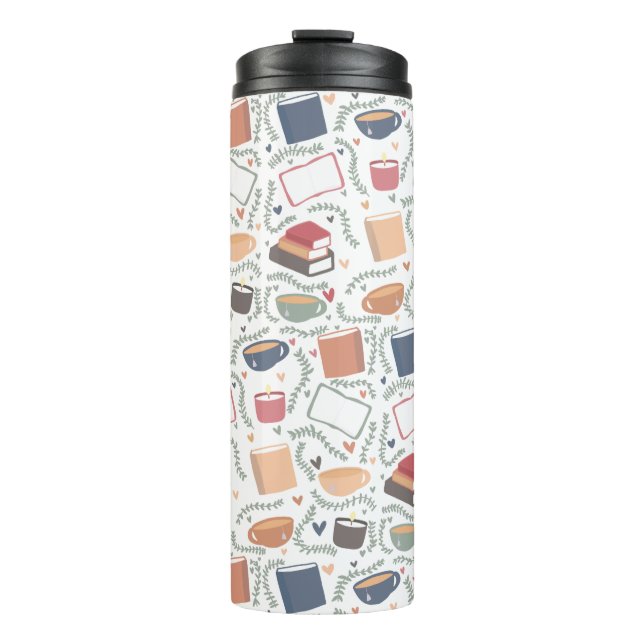 Garrafa Térmica Livros, Velas E Chá (Frente)