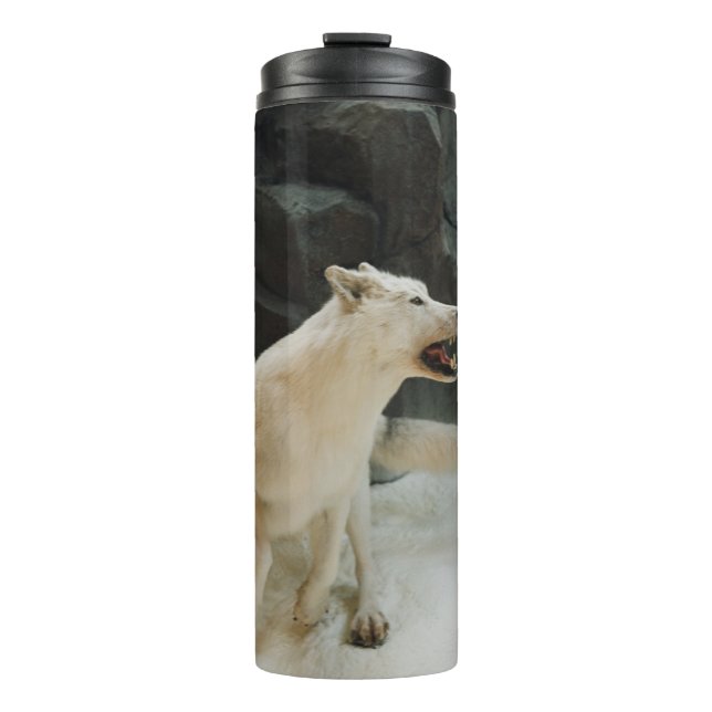 Garrafa Térmica Lobo Branco (Frente)