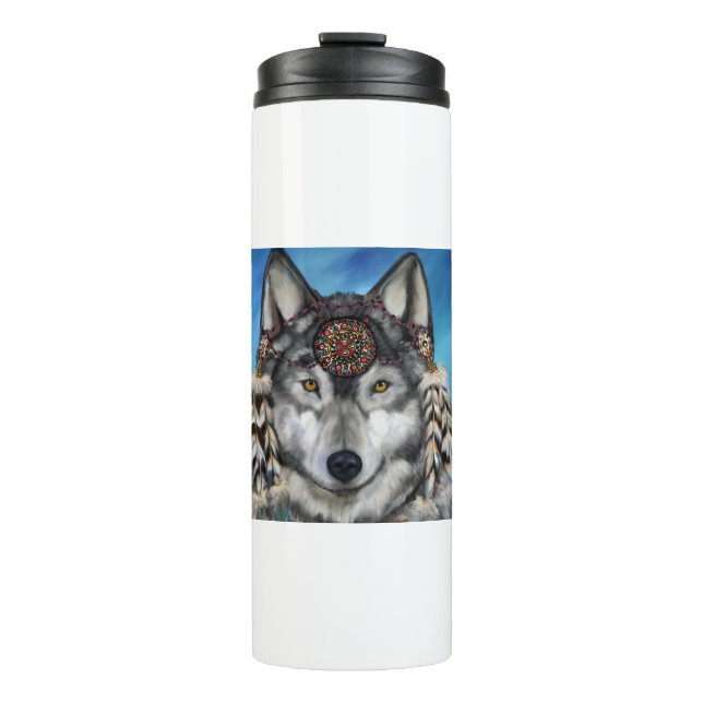 Garrafa Térmica Lobo Cinzento (Frente)